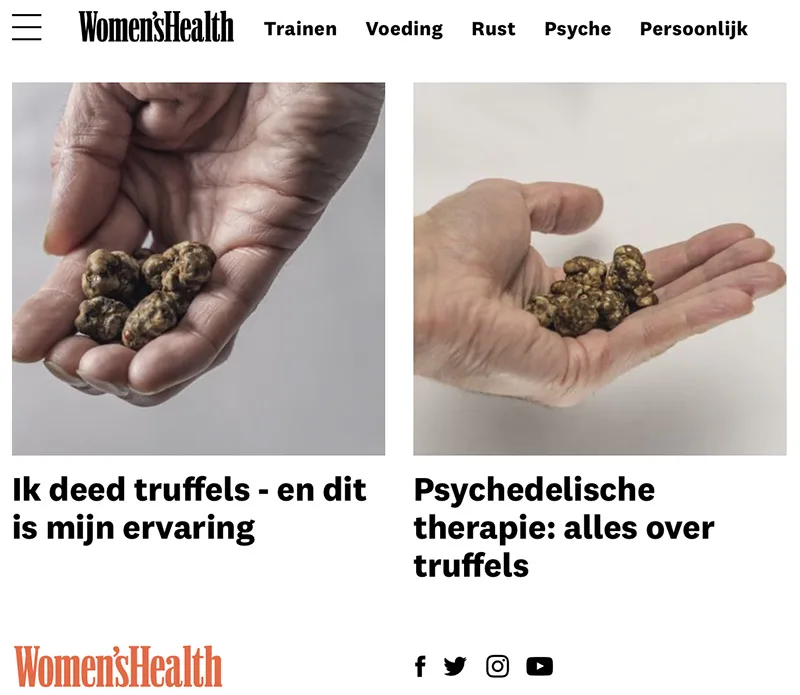 Women'sHealth ervaring: artikel over truffelceremonie.com