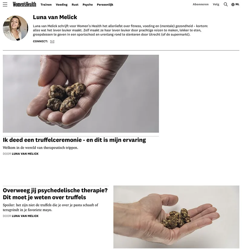 Women'sHealth ervaring: Luna van Melick volgde een truffelceremonie
