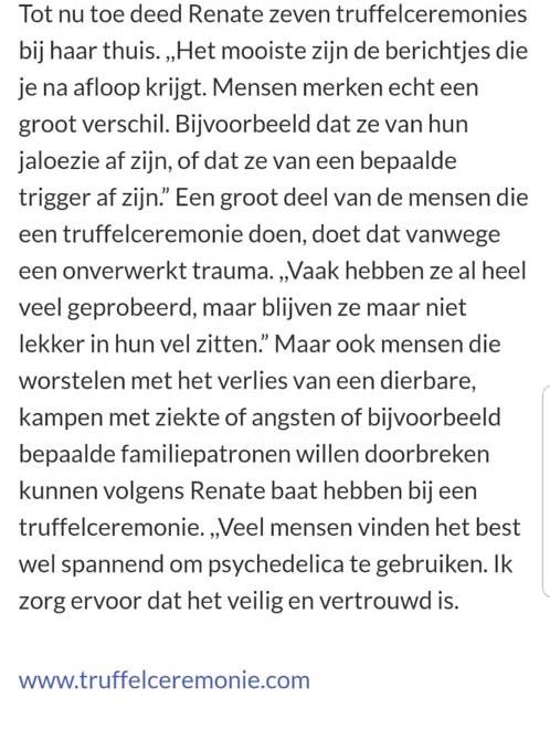 Onderbewustzijn toegankelijk door truffels einde